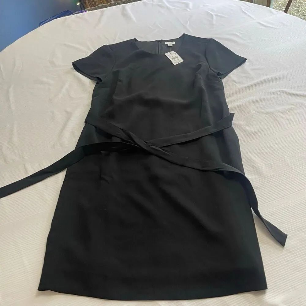 NWT J. Crew Women’s Black Short Sleeve Dress Size 4 New